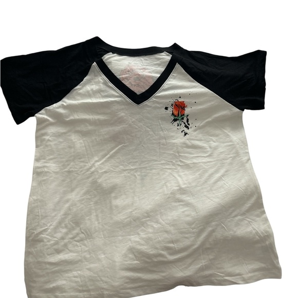 Snake Rose Classic Fit Vintage Slub V-Neck Raglan Size 2 - Picture 5 of 5